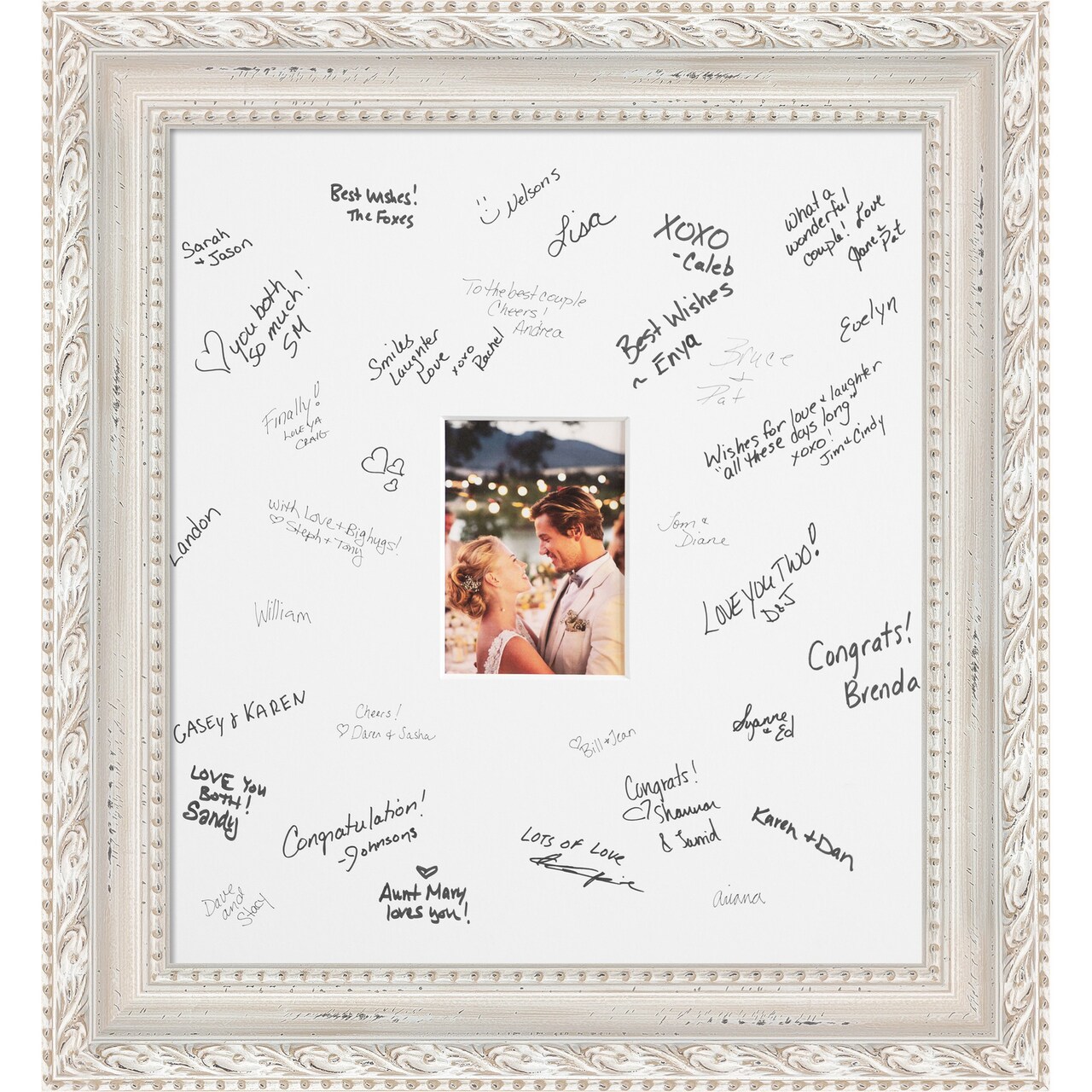 Opera Signature Mat Picture Frame, Photo Frame Wedding Guest Book Alternative, Autograph Picture Mat for Signature Board, Wedding Celebrations Graduations Support Encouragement or Retirement